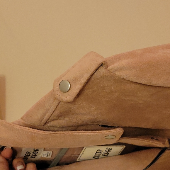 NWT Blush suede look Moto style Jacket L - Picture 6 of 8